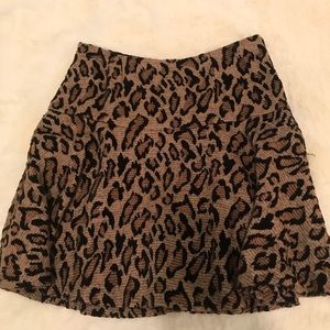 Free People leopard animal print skirt